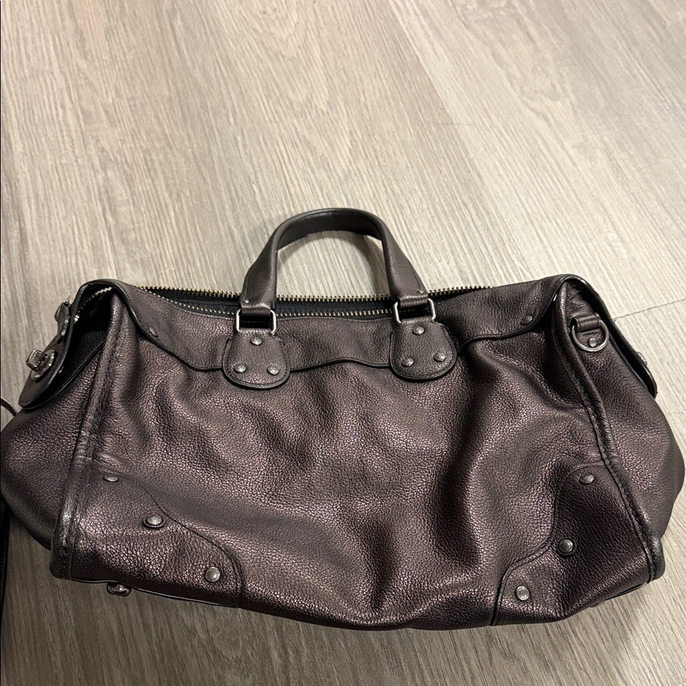 Coach Rhyder Satchel metallic Leather Bag - Picture 5 of 8